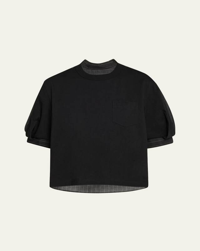 Hybrid Pinstripe Back Jersey Front T-Shirt
